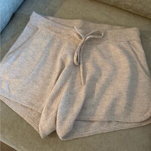 Davida 100% Cashmere Beige Knit Shorts